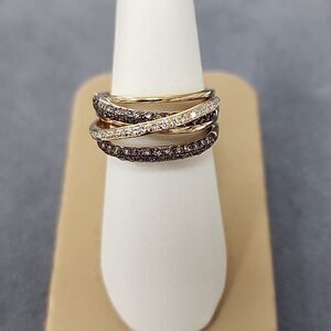 Levian 14K Chocolate and White Diamonds Band Ring